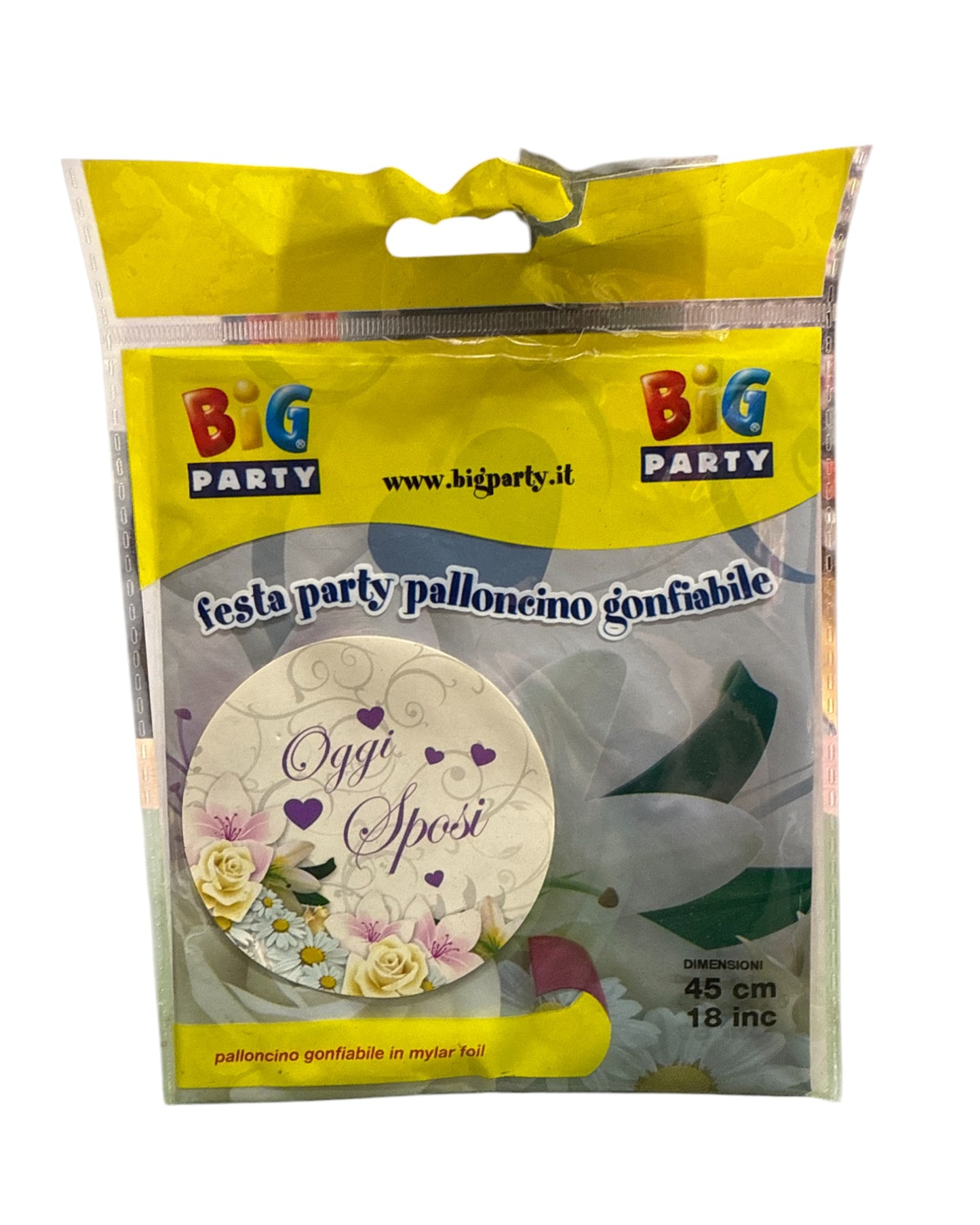 Palloncini Foil | Oggi Sposi Glicine | 18 Pollici | 1 Pz