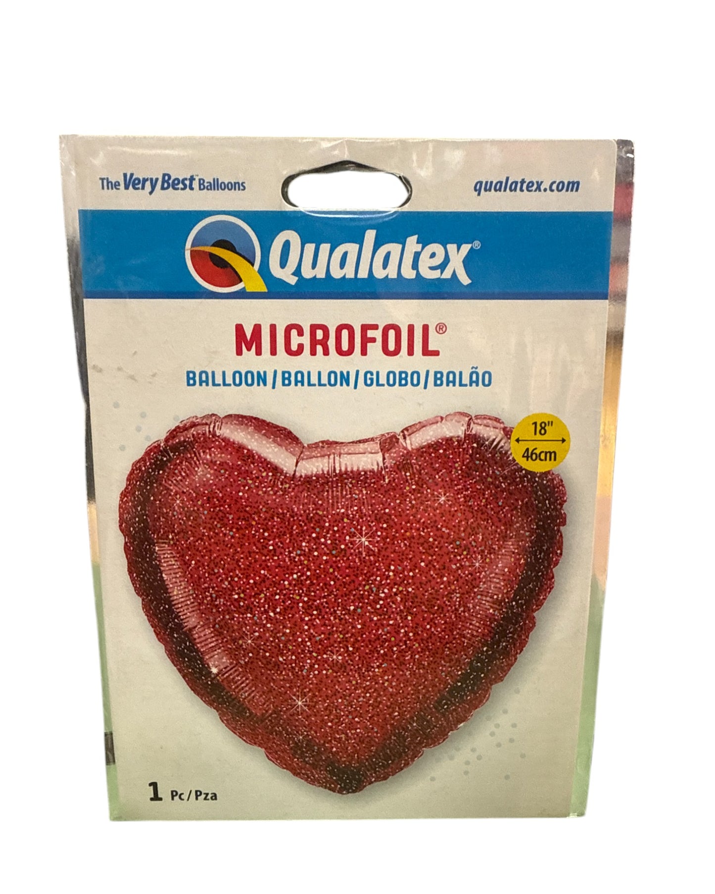 Palloncini Foil | Cuore Rosso Glitter | 18 Pollici | 1 Pz