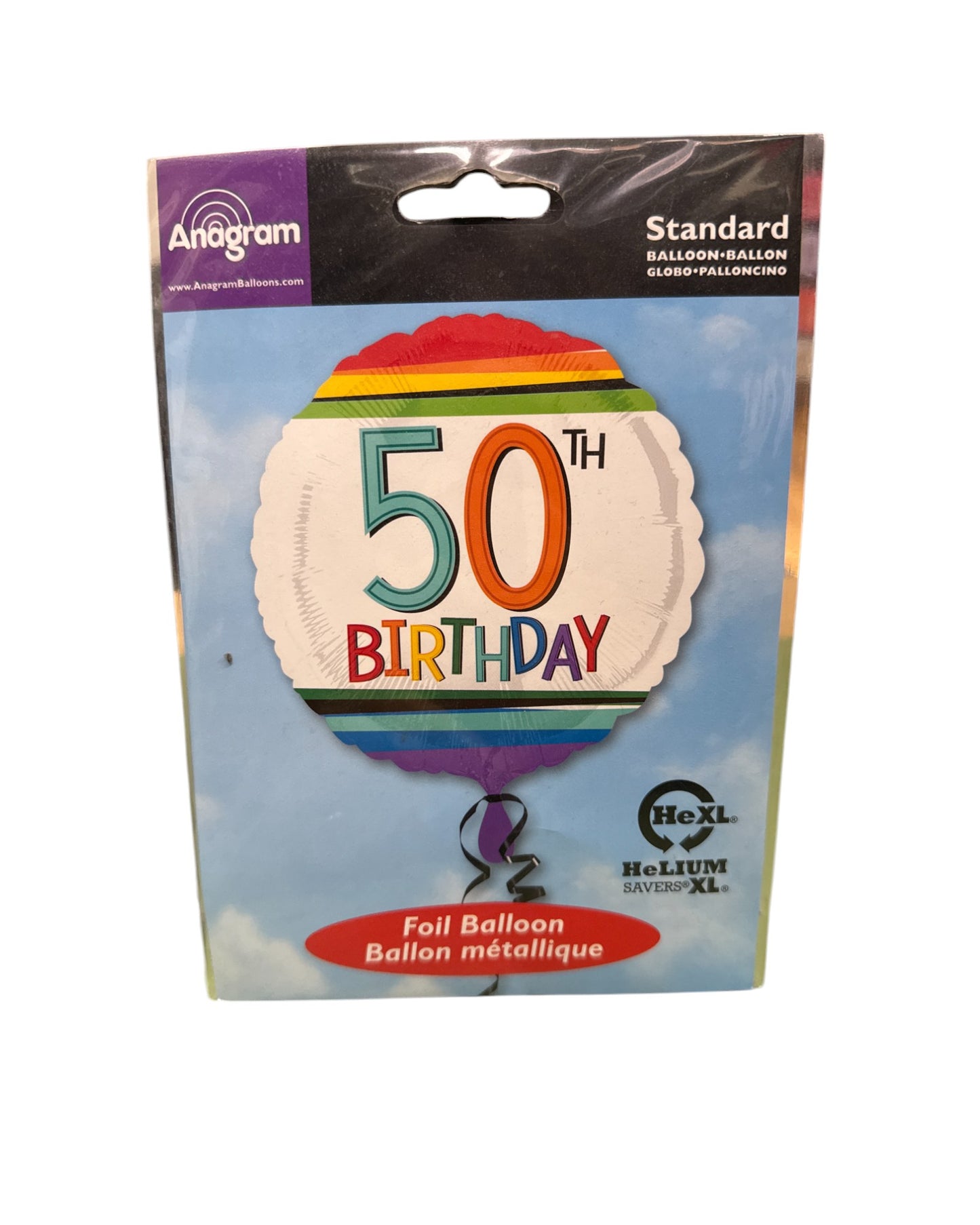 Palloncini Foil | Compleanno 50 Birthday | Multicolor | 18 Pollici | 1 Pz