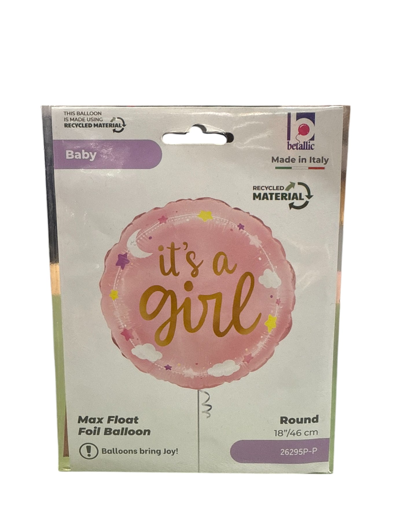 Palloncini Foil | It’s a Girl Nuvolette | Rosa | 18 Pollici | 1 Pz