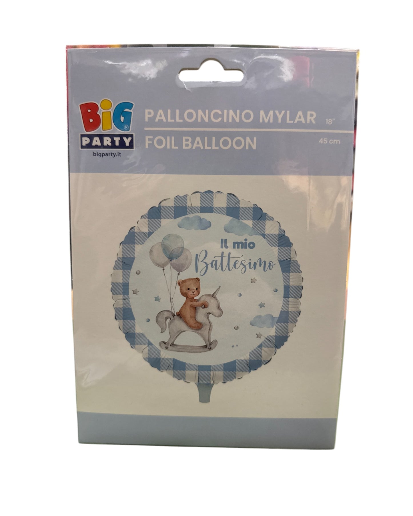 Palloncini Foil | Battesimo Celeste Cavallino | 18 Pollici | 1 Pz