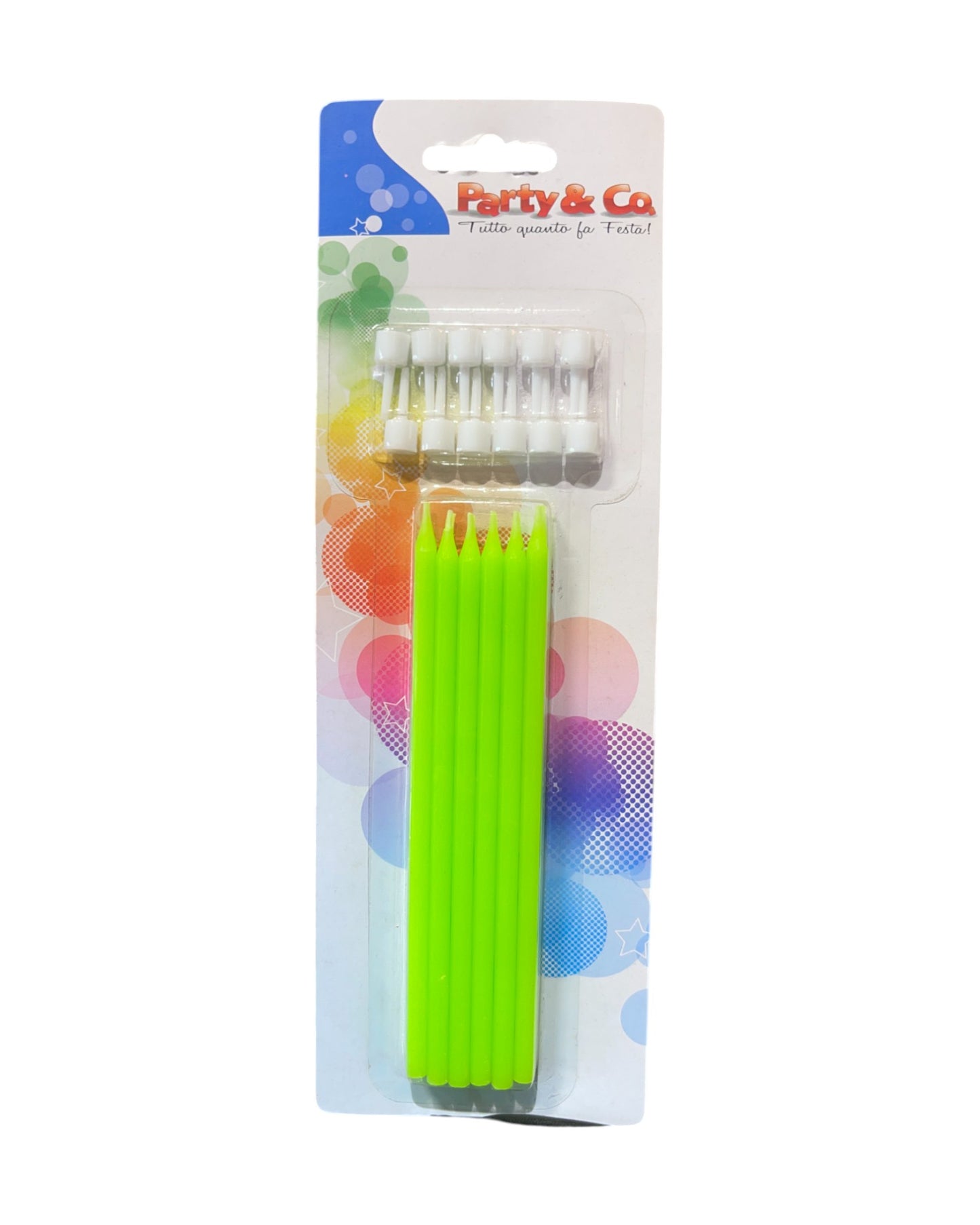 Candeline Lunghe | Verde Chiaro | 14 Cm | 12Pz