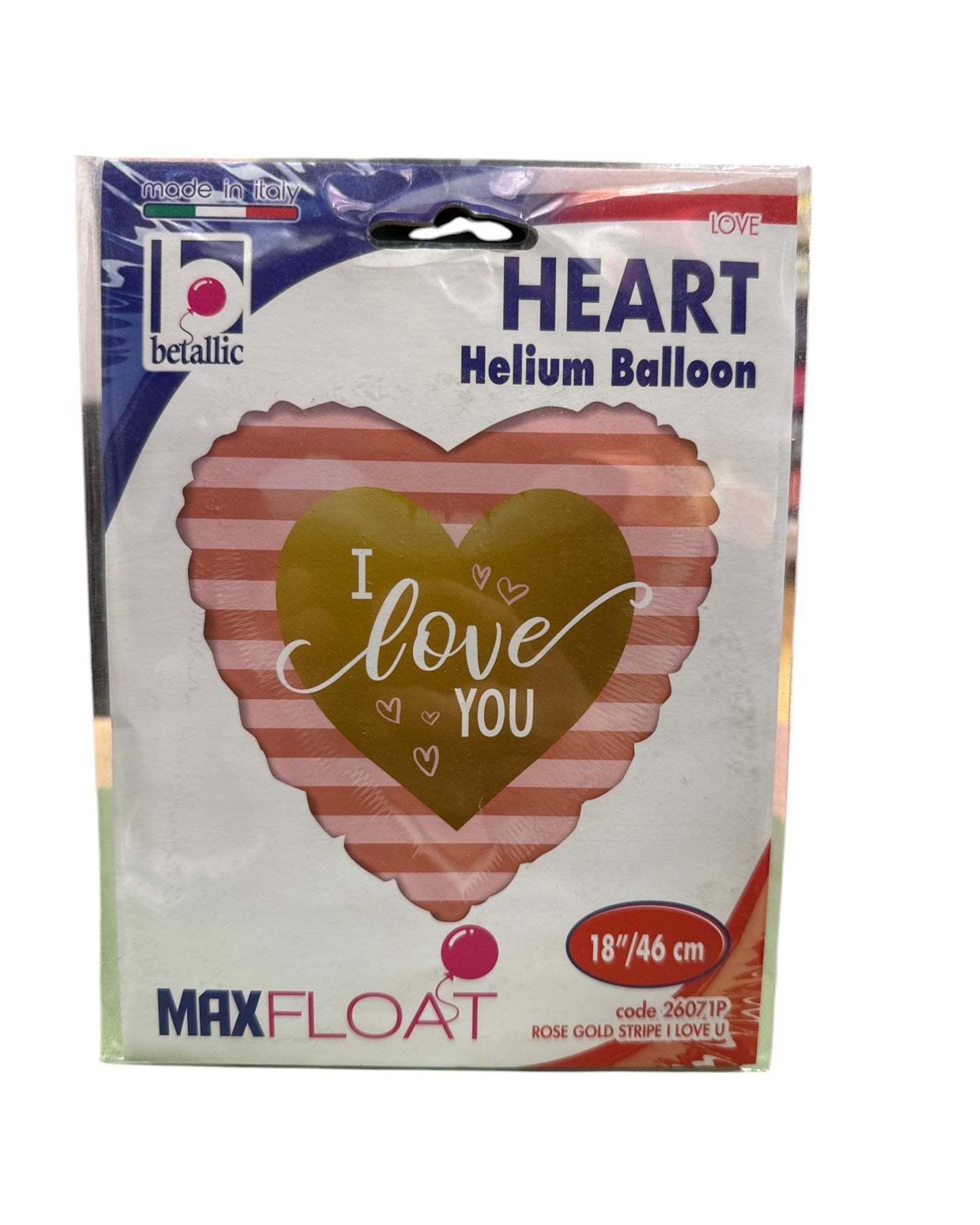 Palloncini Foil | I Love You Rosa e Oro | 18 Pollici | 1 Pz