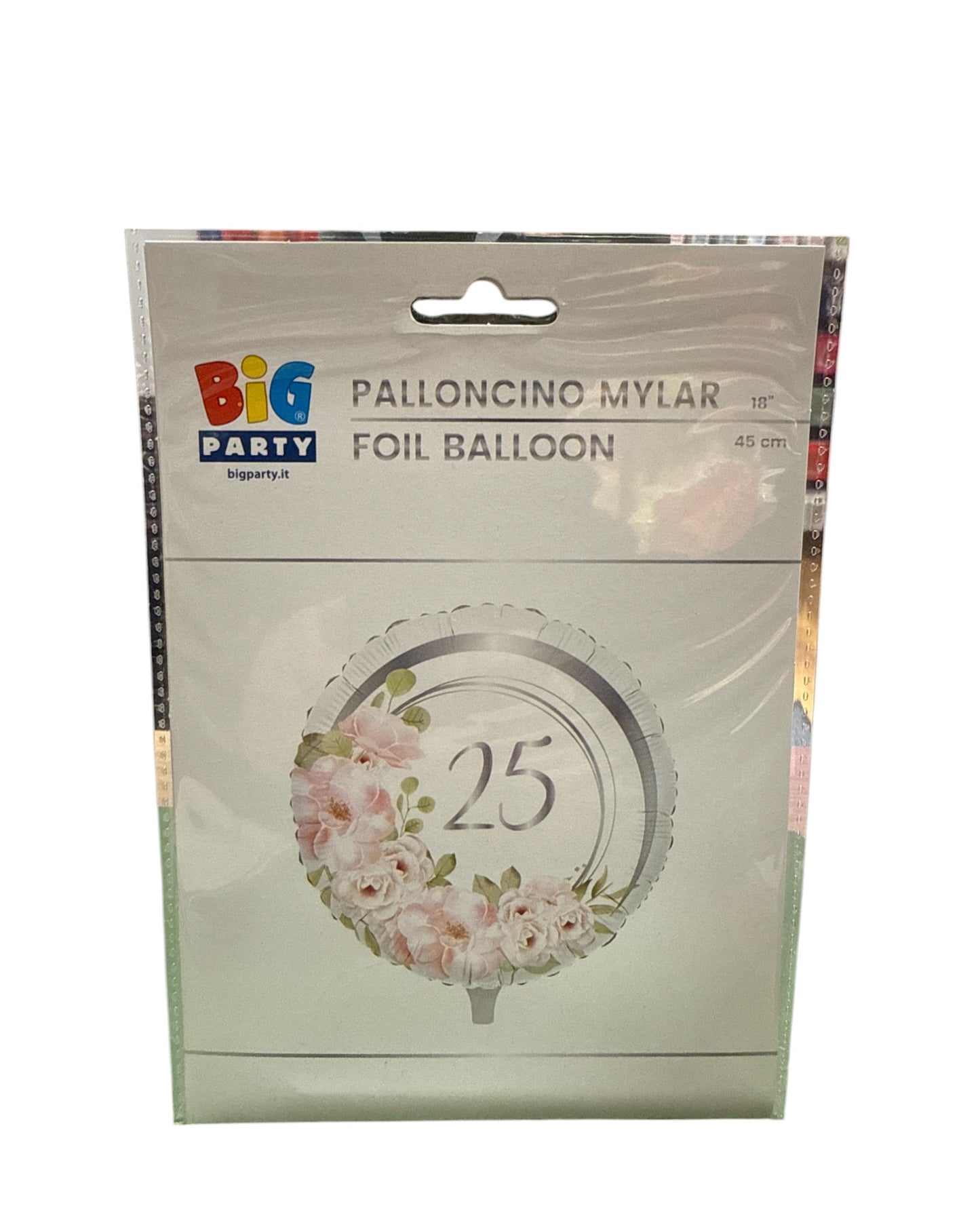 Palloncini Foil | 25 Anni Anniversario Fiori | 18 Pollici | 1 Pz