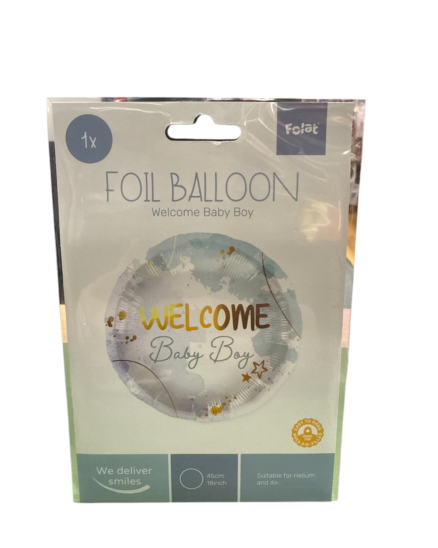 Palloncini Foil | Welcome Baby Boy | 18 Pollici | 1 Pz