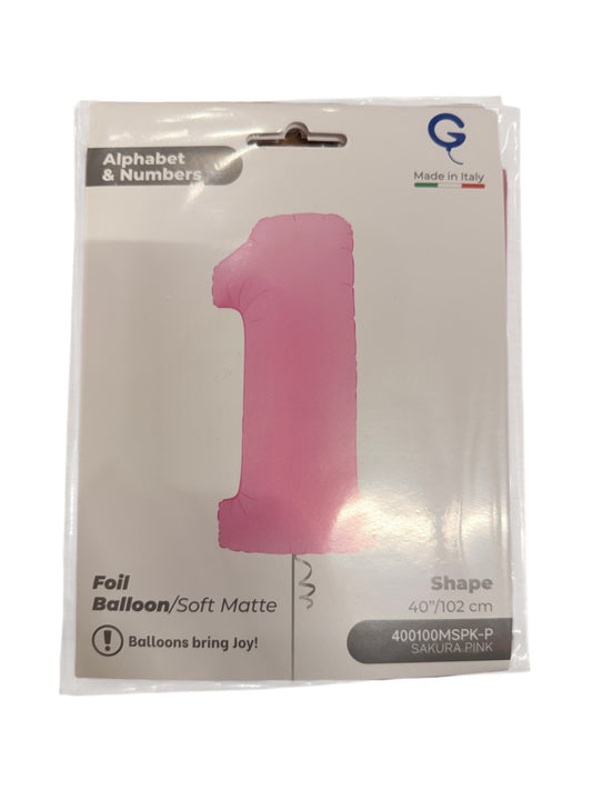 Palloncini Foil | Numeri 0-9 | Grabo | 102 Cm | Sakura Pink