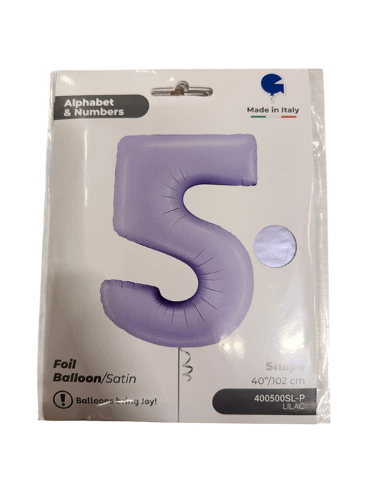Palloncini Foil | Numeri 0-9 | Grabo | 102 Cm | Lilac