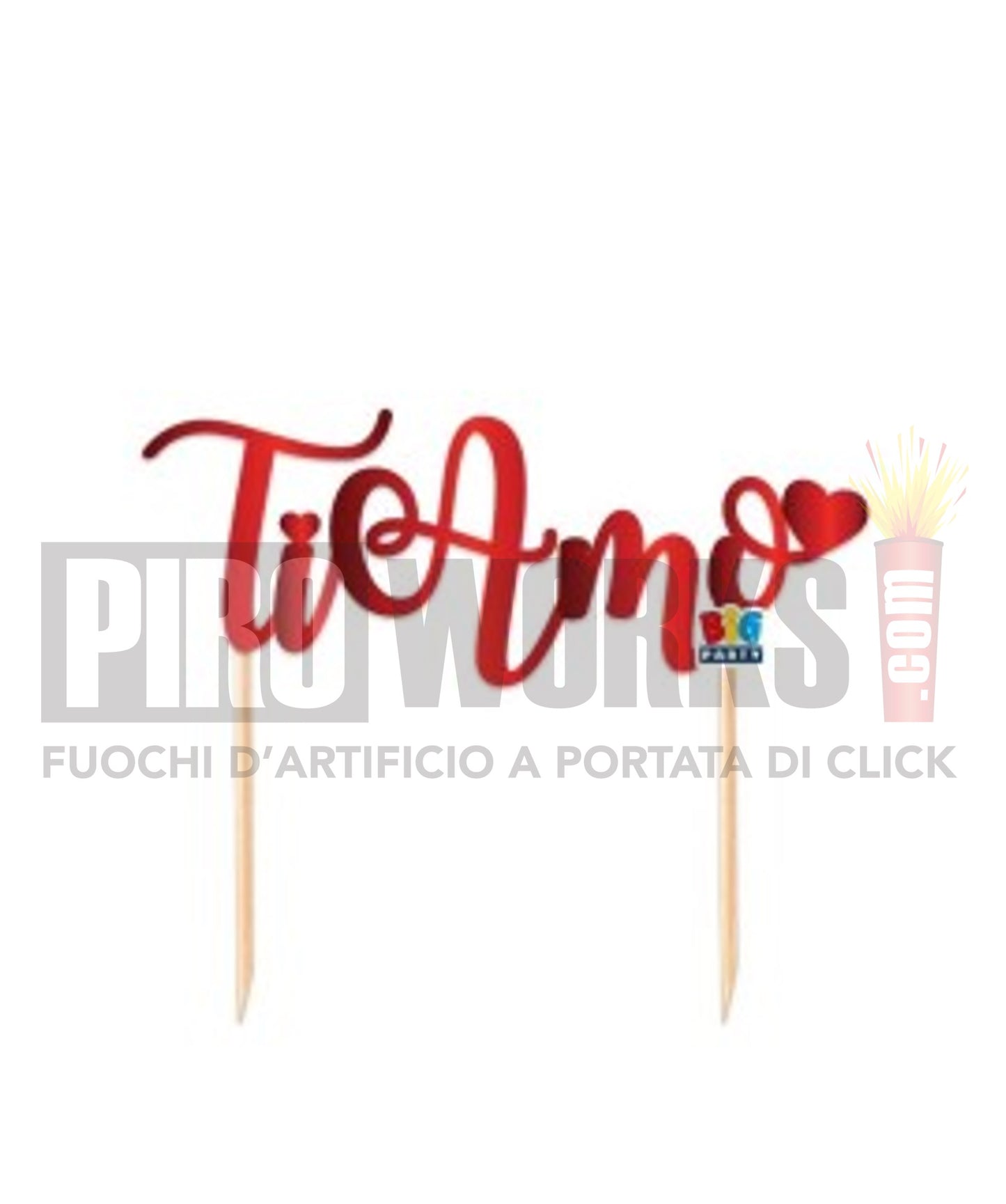 Cake Topper | Ti Amo | 20cm | Rosso