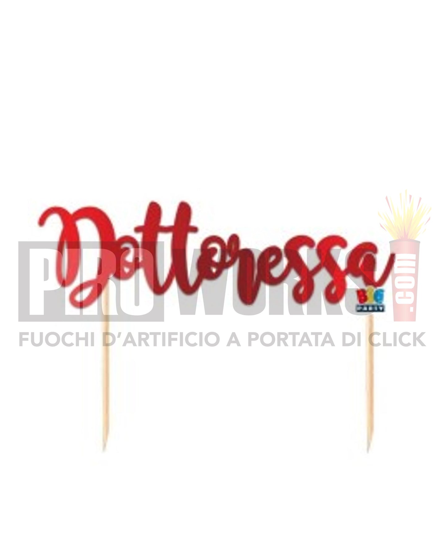 Cake Topper | Dottoressa | 20cm | Rosso