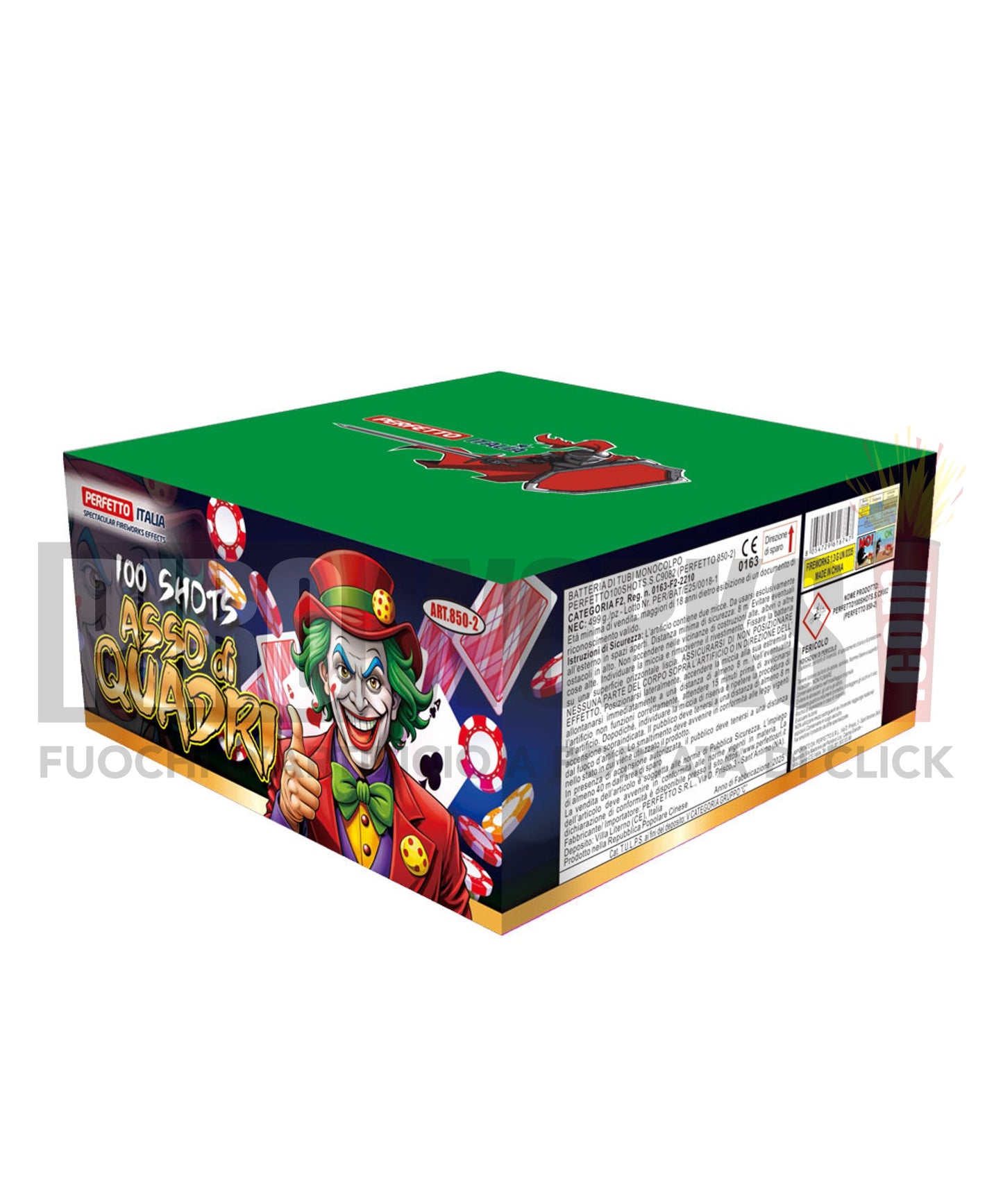 Asso di Quadri | 100 Colpi | Art.850 | Linea Poker | 20mm | Perfetto