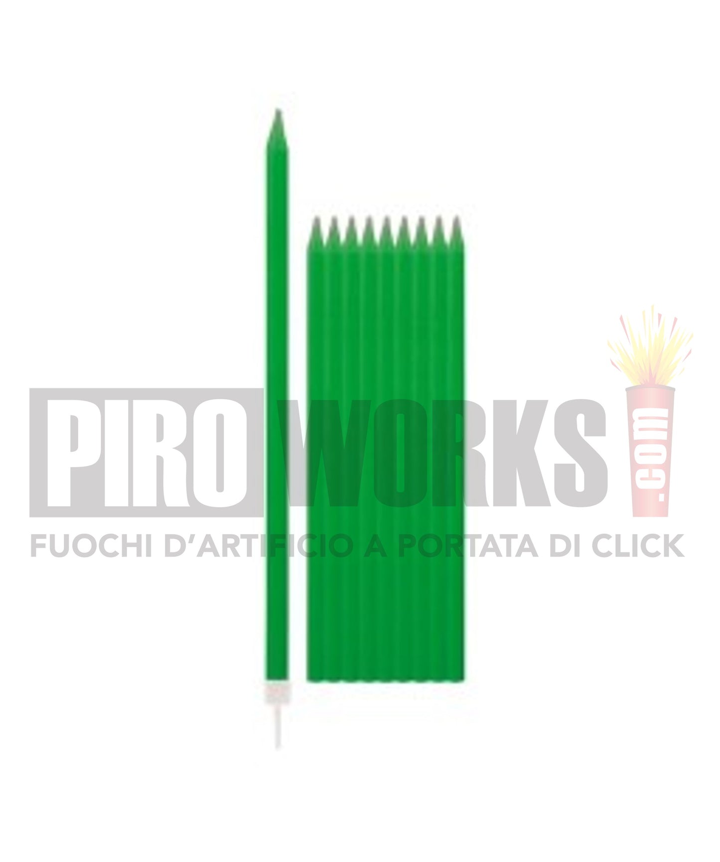 Candeline Lunghe | Verde Scuro | 16 Cm | 10Pz