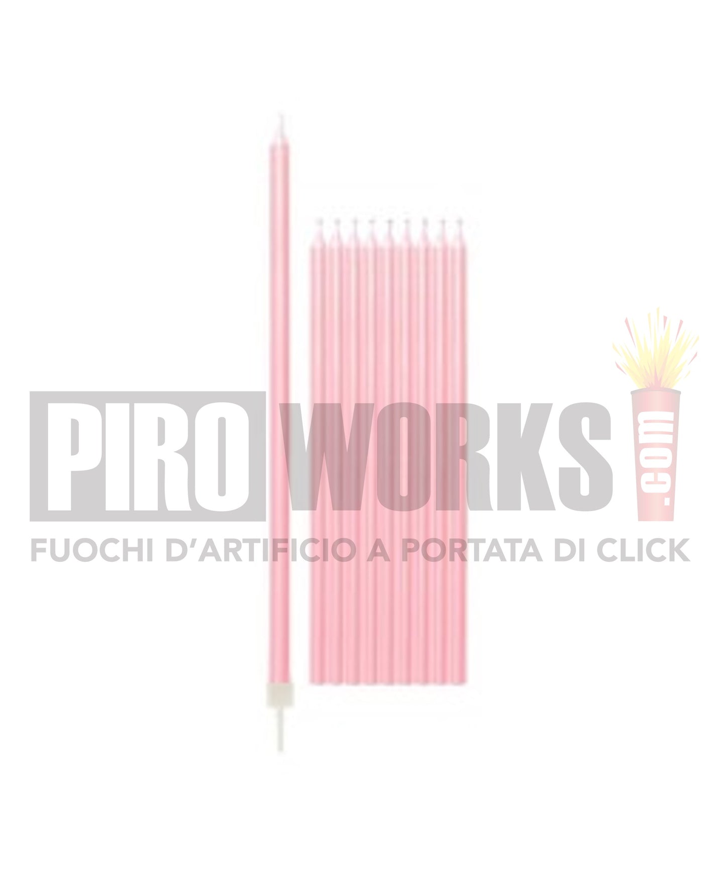 Candeline Lunghe | Rosa Perla | 16 Cm | 6Pz