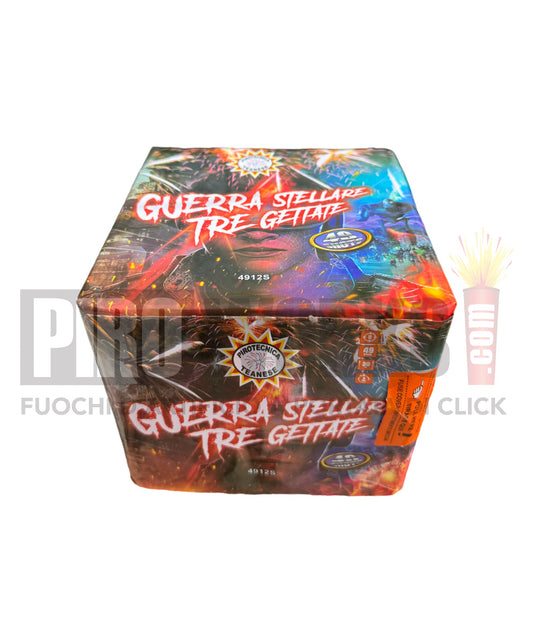 Crash | 36 Shots | 25mm | Split Shots Titanium | Sbruffo Crackling | White Banner