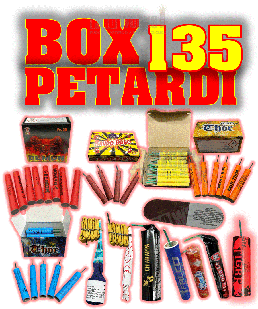 BOX Petardi 135 PZ  Offerta Fuochi D'Artificio – Piroworks