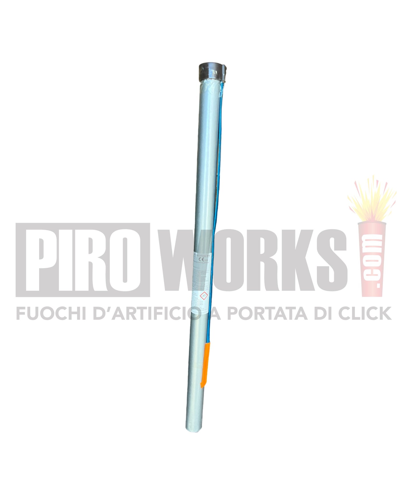 Candela Romana | 30mm | 8 Colpi | Striscione Bianco-Sbruffo Rosso