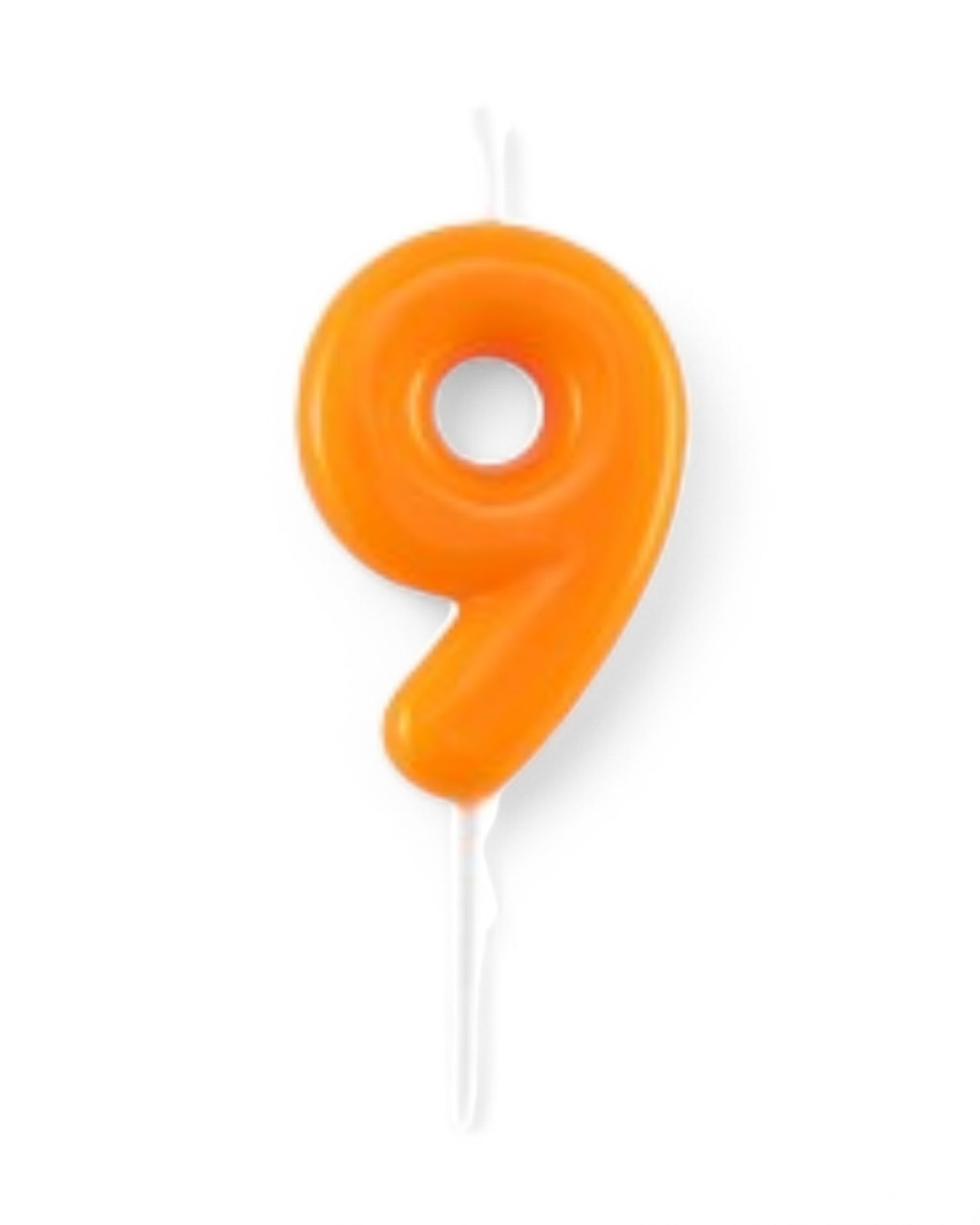 Candeline Numerali | 0-9 | Glossy | Arancio | 11 Cm