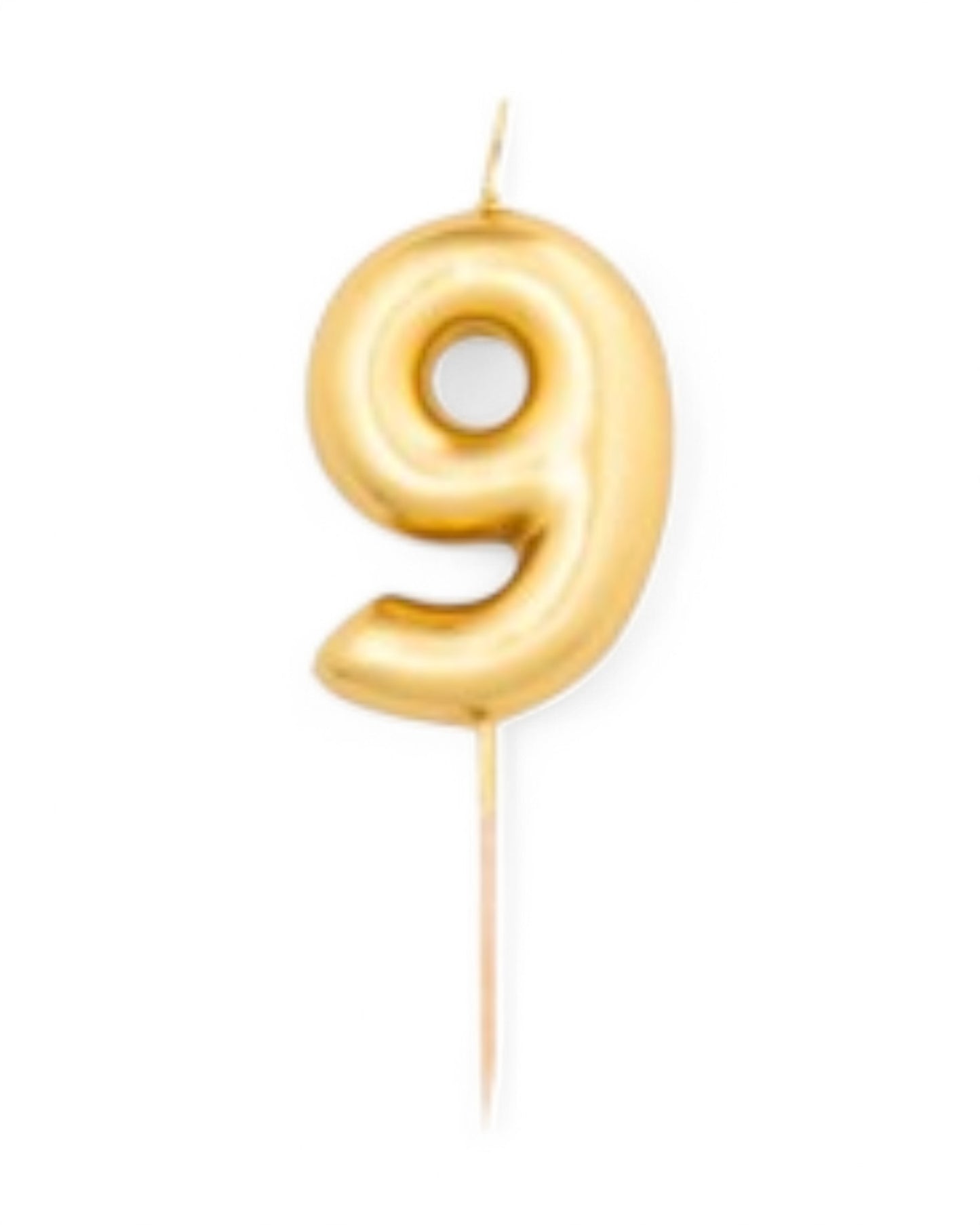 Candeline Numerali | 0-9 | Metal | Oro | 7 Cm