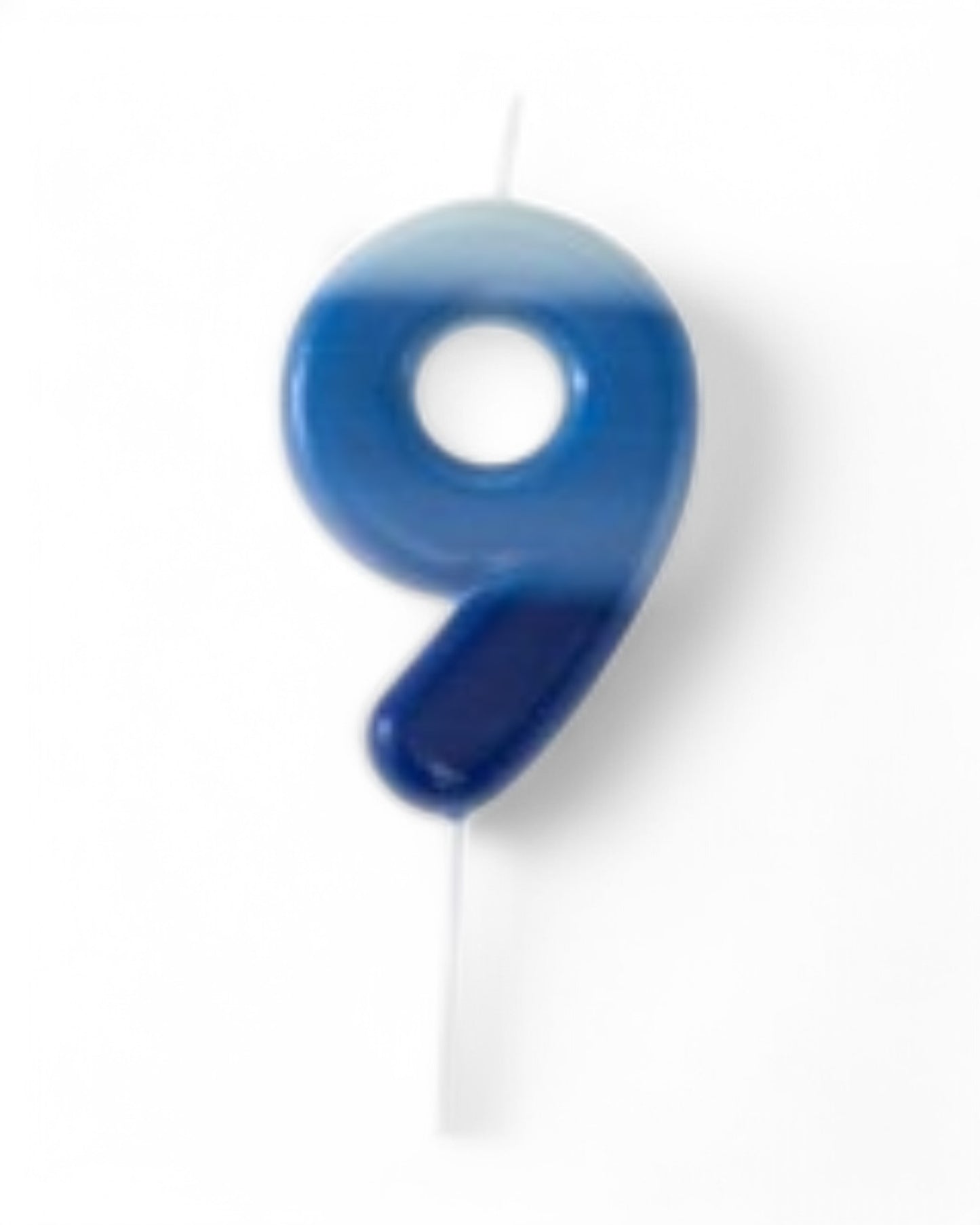 Candeline Numerali | 0-9 | Sfumate | Celeste | 10 Cm