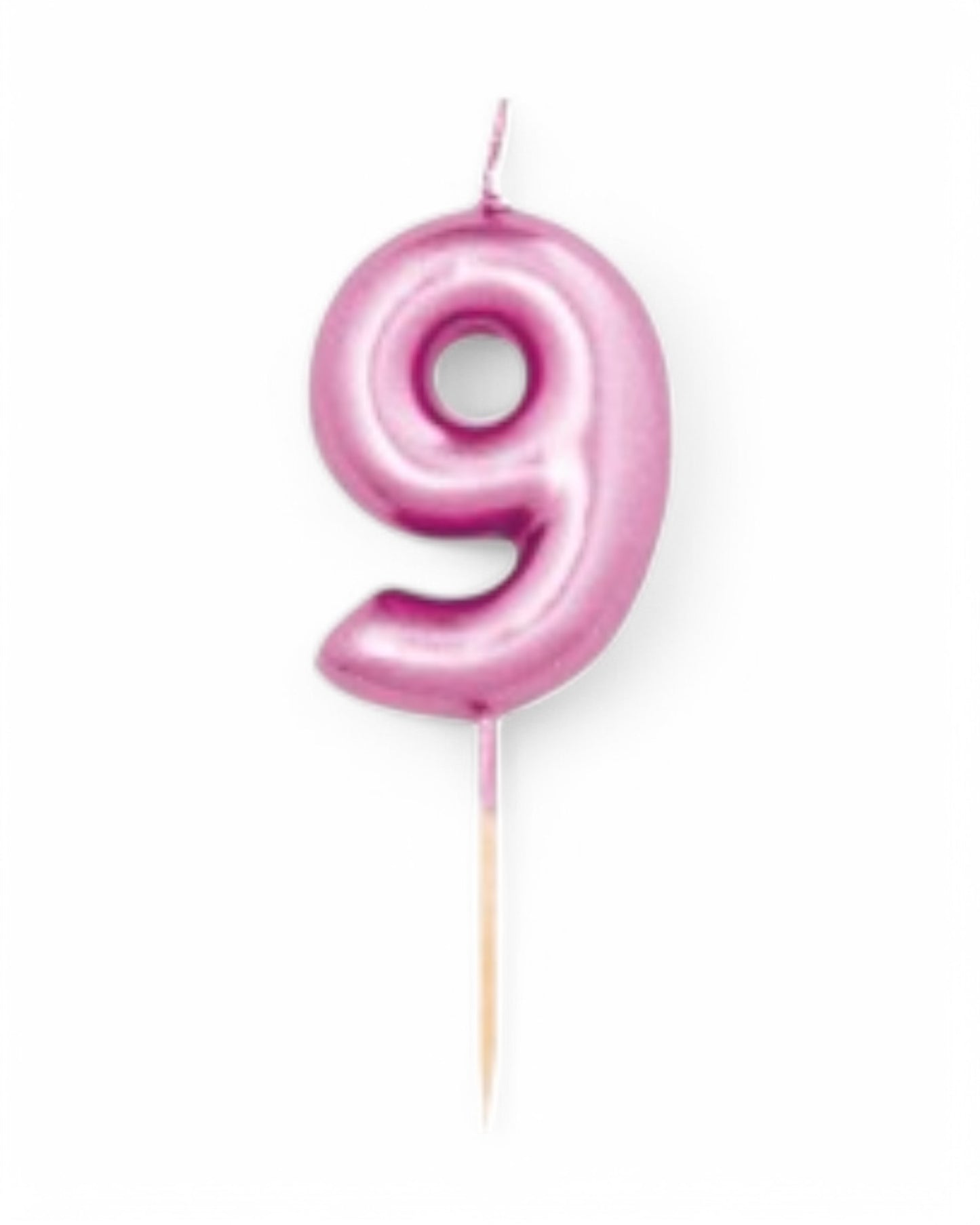 Candeline Numerali | 0-9 | Metal | Fuxia | 7 Cm