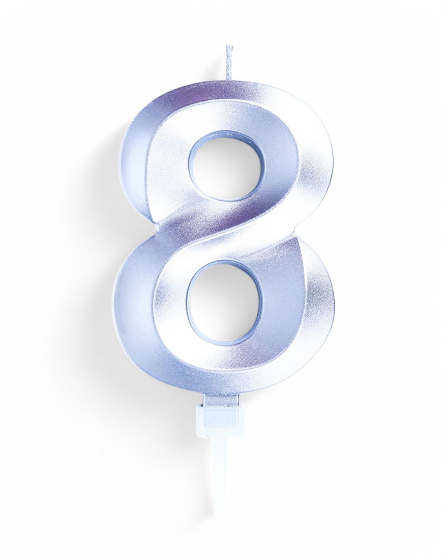 Candeline Numerali | 0-9 | Luxury Chrome | Argento | 12 Cm