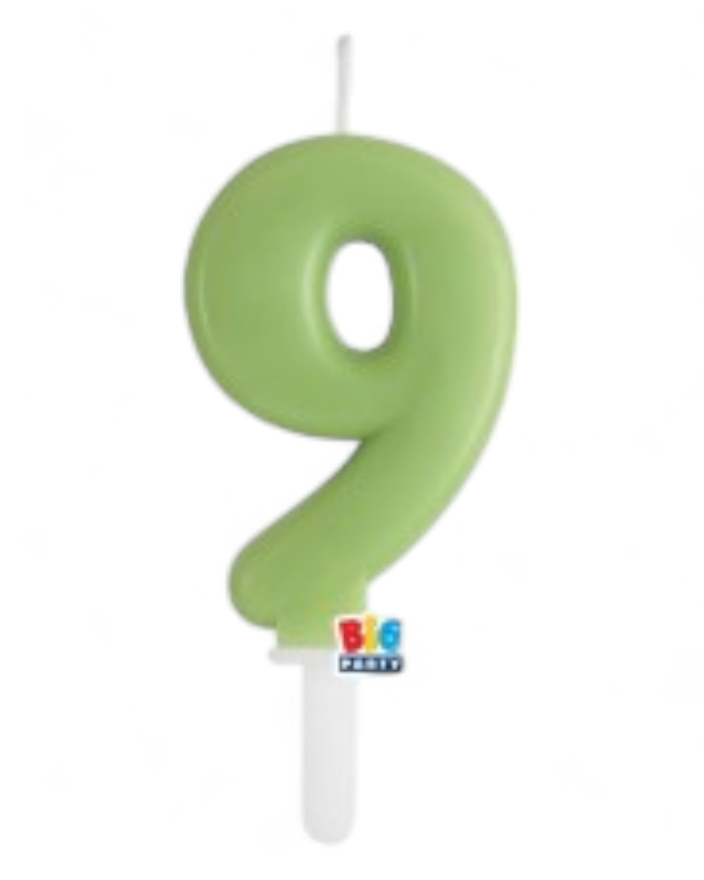 Candeline Numerali | Tiny Plump | Verde Oliva | 7 Cm