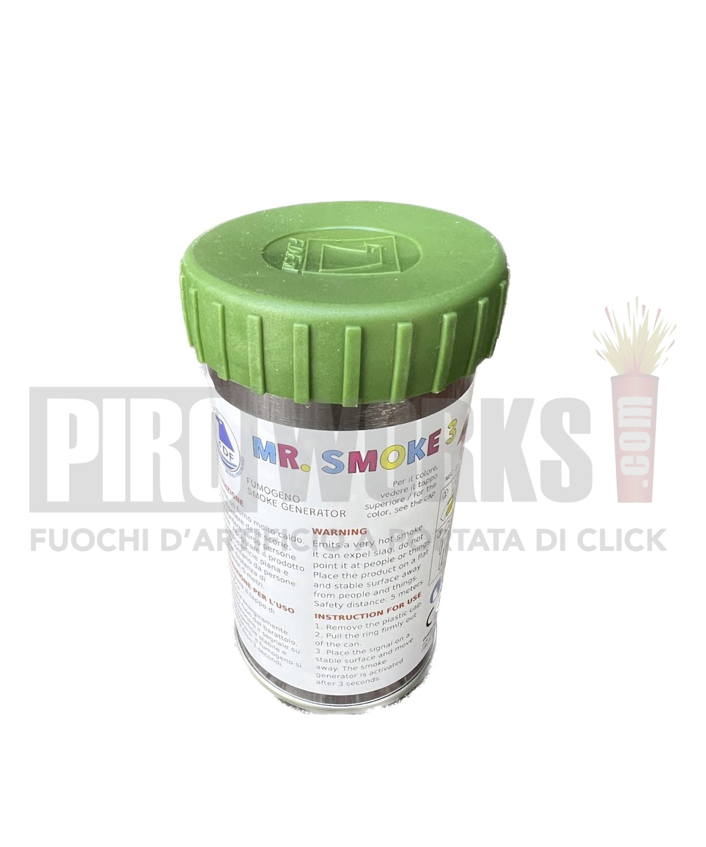 Fumogeno | Mr. Smoke 3 | Barattolo | 2 Minuti | Vari Colori | F.D.F.