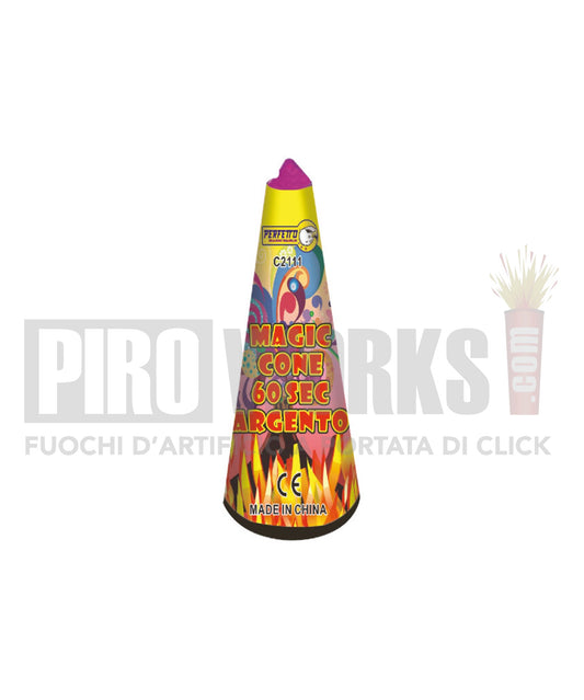 Cold Effects Silver Cone 60 Seconds Height 4 Meters | 1 piece