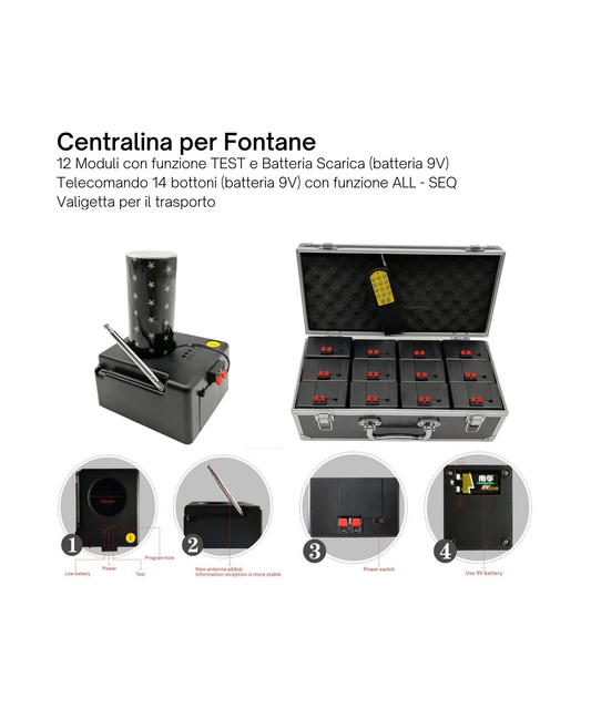 Centralina | 12 Moduli Per Fontane | Con Radiocomando