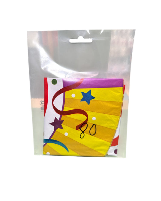 Palloncini Foil | Compleanno 80 Stelle filanti | Multicolor | 18 Pollici | 1 Pz