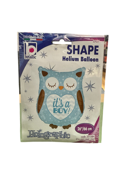 Palloncini Foil | Gufo It’s a Boy | Celeste | 26 Pollici | 1 Pz
