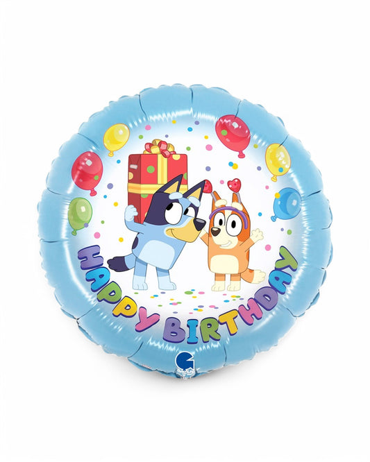 Palloncini Foil | Bluey Happy Birthday | 18 Pollici | 1 Pz