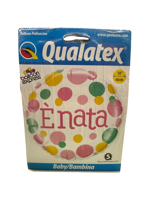 Palloncini Foil | È Nata Pois | Rosa | 18 Pollici | 1 Pz