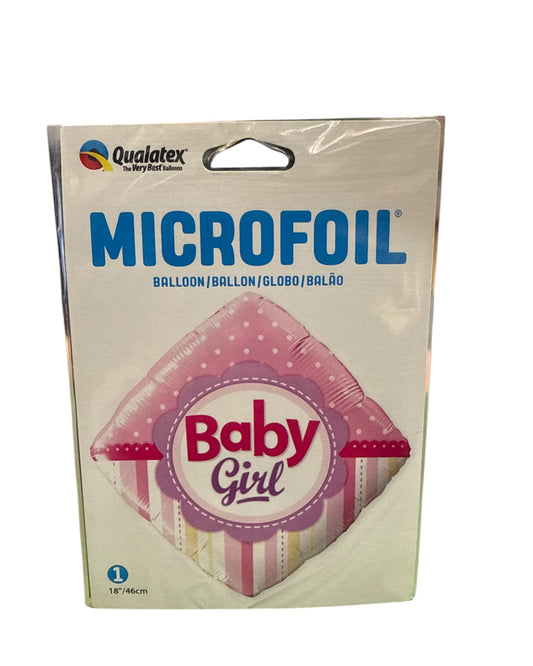 Palloncini Foil | Baby Girl Rombo | Rosa | 18 Pollici | 1 Pz