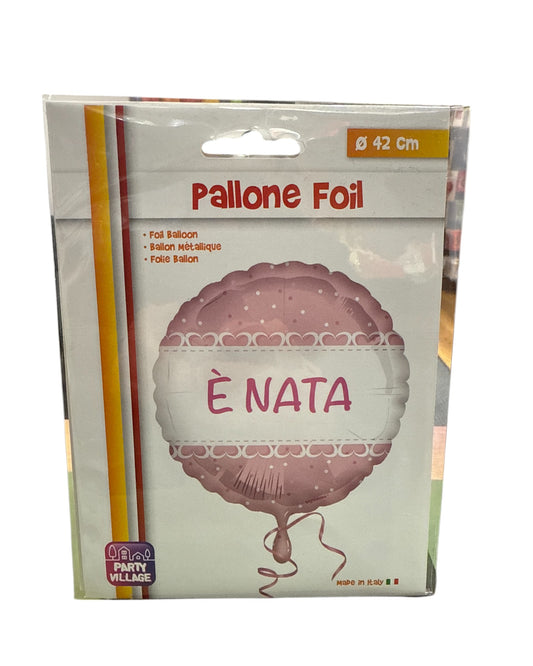 Palloncini Foil | È nata fascia bianca | Rosa | 18 Pollici | 1 Pz