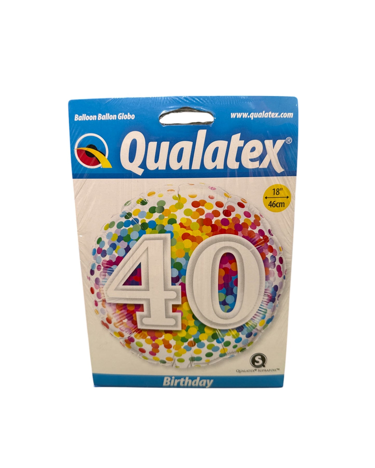 Palloncini Foil | Compleanno 40 Anni Pois | Multicolor | 18 Pollici | 1 Pz