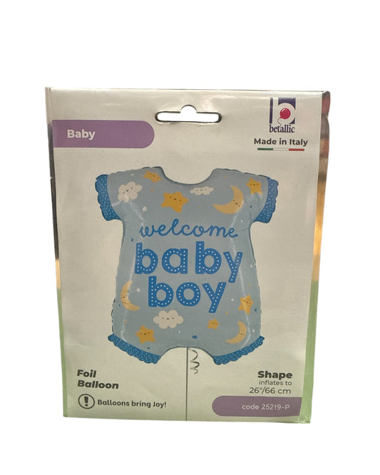 Palloncini Foil | Body Welcome Baby Boy | Celeste | 26 Pollici | 1 Pz