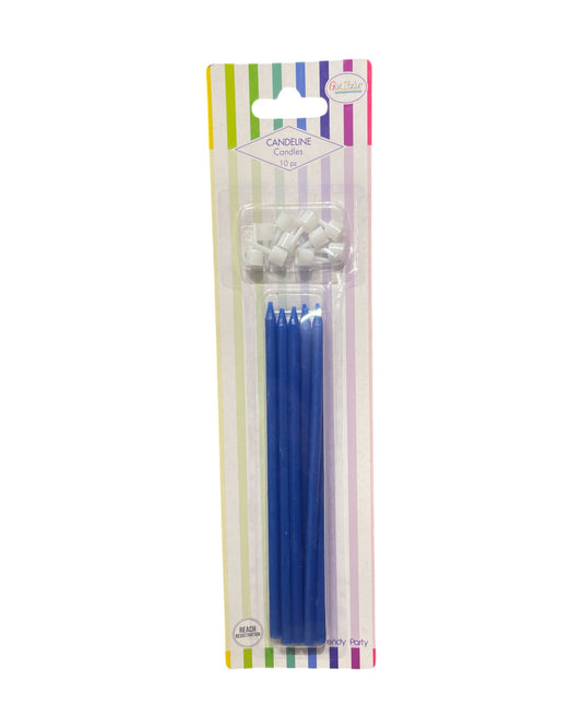 Candeline Lunghe | Blu Notte | 16 Cm | 10Pz
