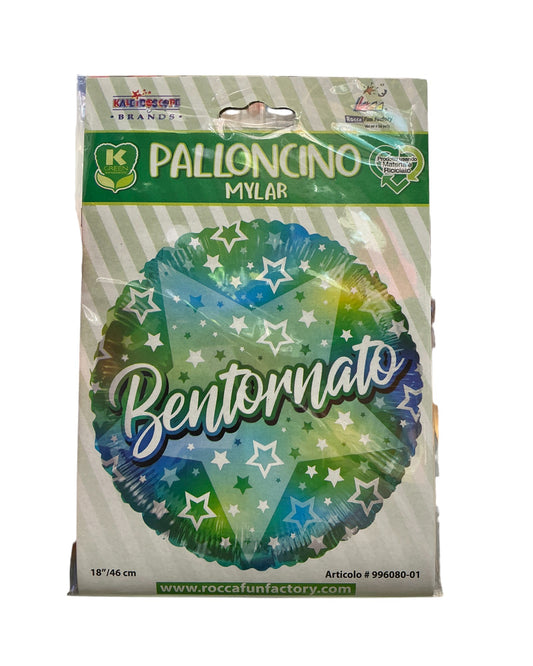 Palloncini Foil | Bentornato Celeste | 18 Pollici | 1 Pz