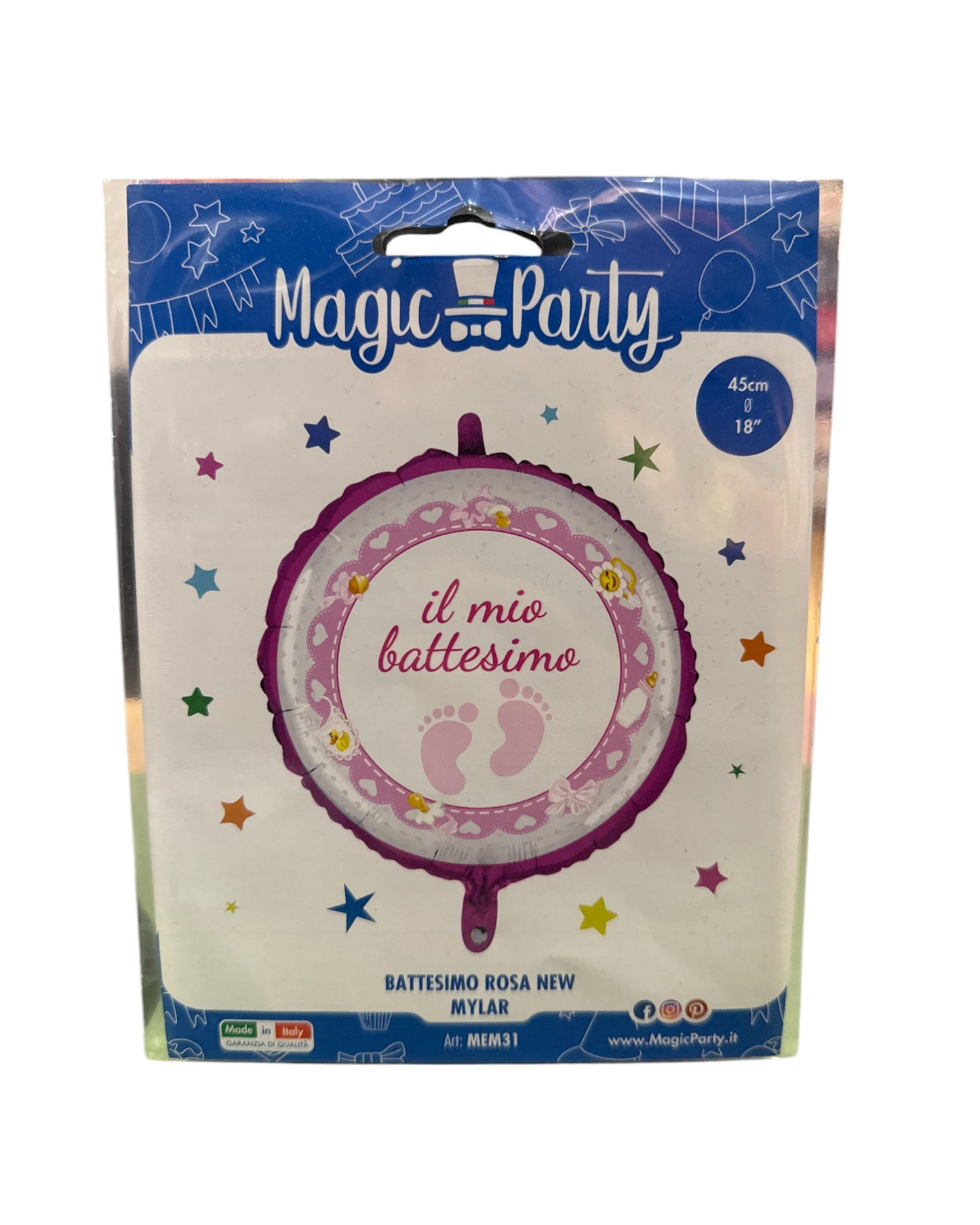 Palloncini Foil | Il mio Battesimo Rosa | 18 Pollici | 1 Pz