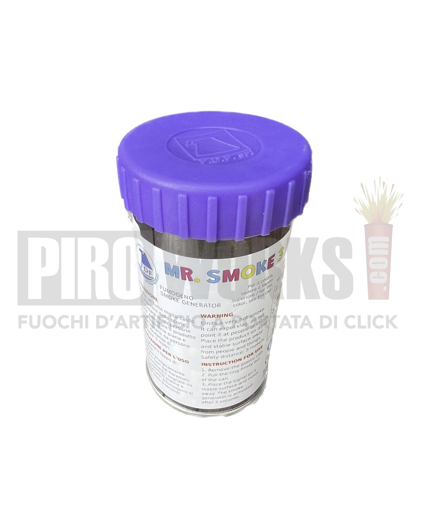 Fumogeno | Vulcan | Barattolo | 3 Minuti | Vari Colori | F.D.F.