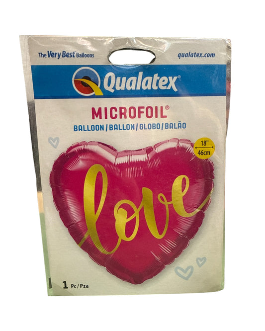 Palloncini Foil | Cuore Love Fuxia | 18 Pollici | 1 Pz