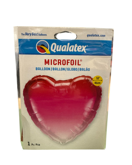 Palloncini Foil | Cuore Rosso Sfumato Rosa | 18 Pollici | 1 Pz