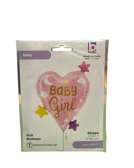Palloncini Foil | Cuore Baby Girl | Rosa | 24 Pollici | 1 Pz
