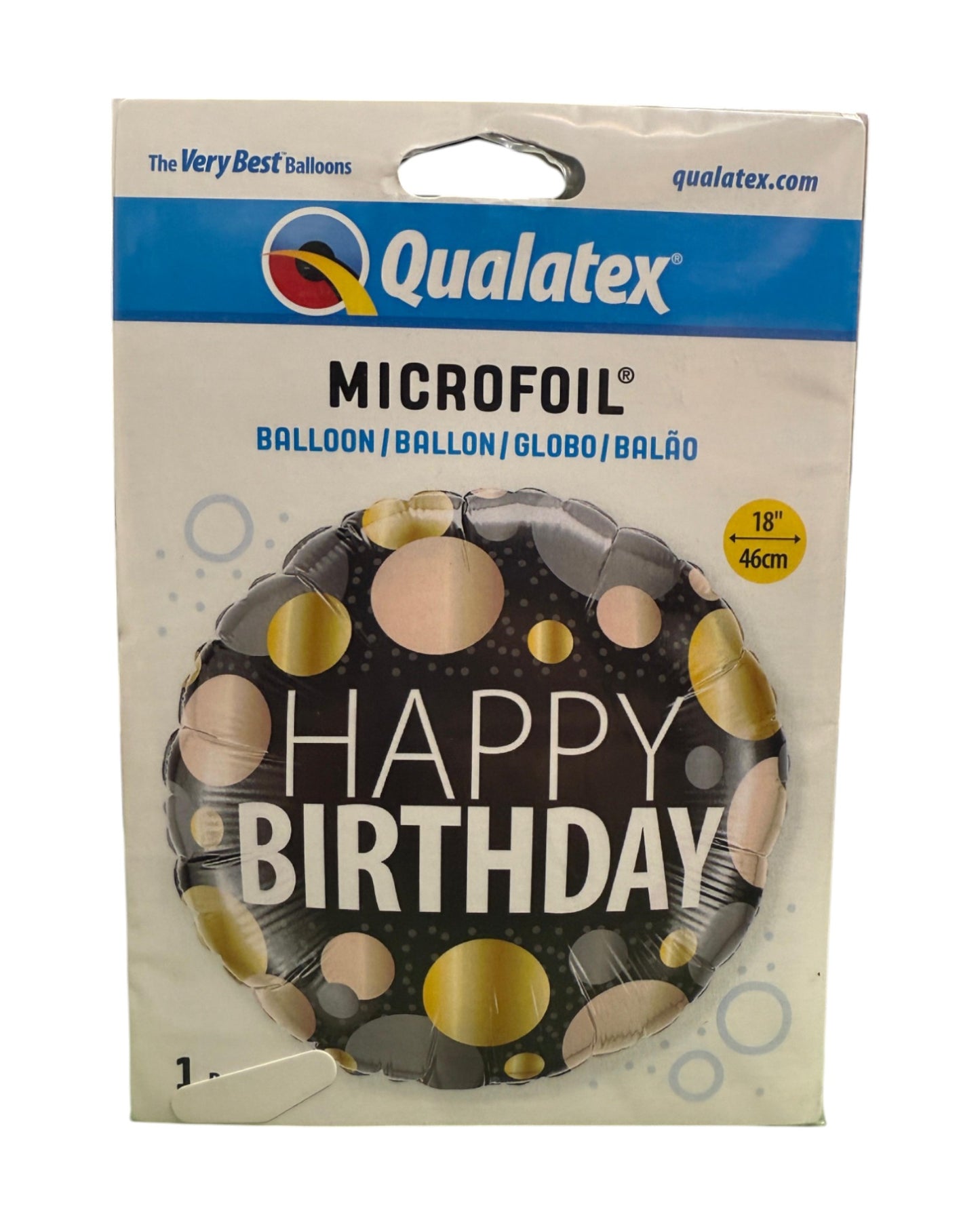 Palloncini Foil | Compleanno Nero/Oro | Vari Modelli | 18 Pollici | 1 Pz