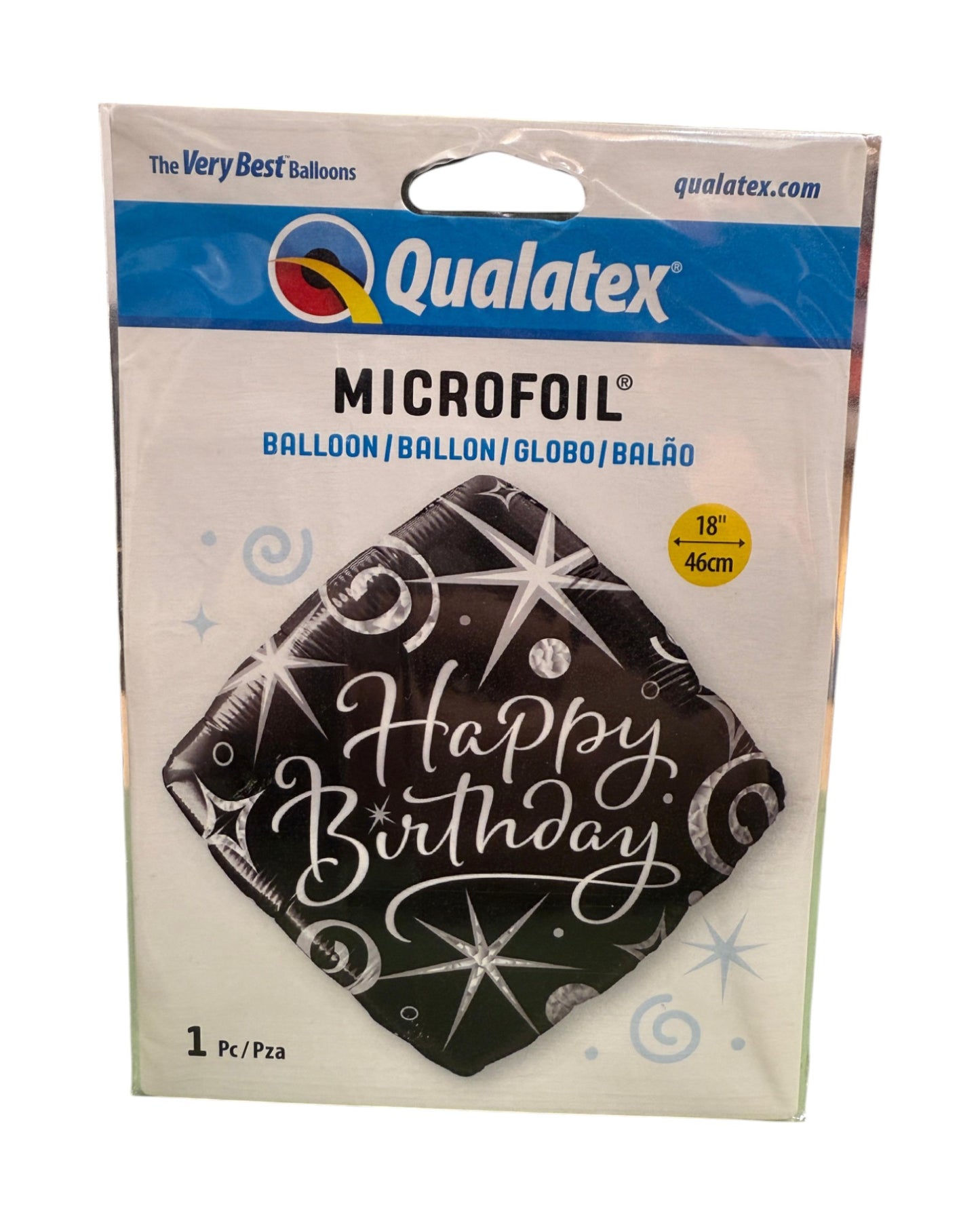 Palloncini Foil | Compleanno Nero/Oro | Vari Modelli | 18 Pollici | 1 Pz