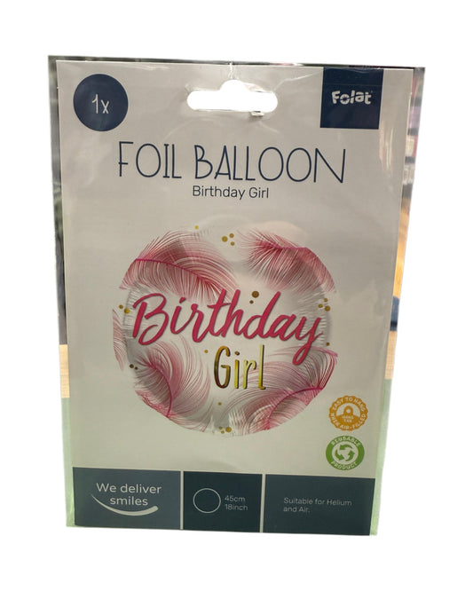Palloncini Foil | Compleanno Femminile | Vari Modelli | 18 Pollici | 1 Pz