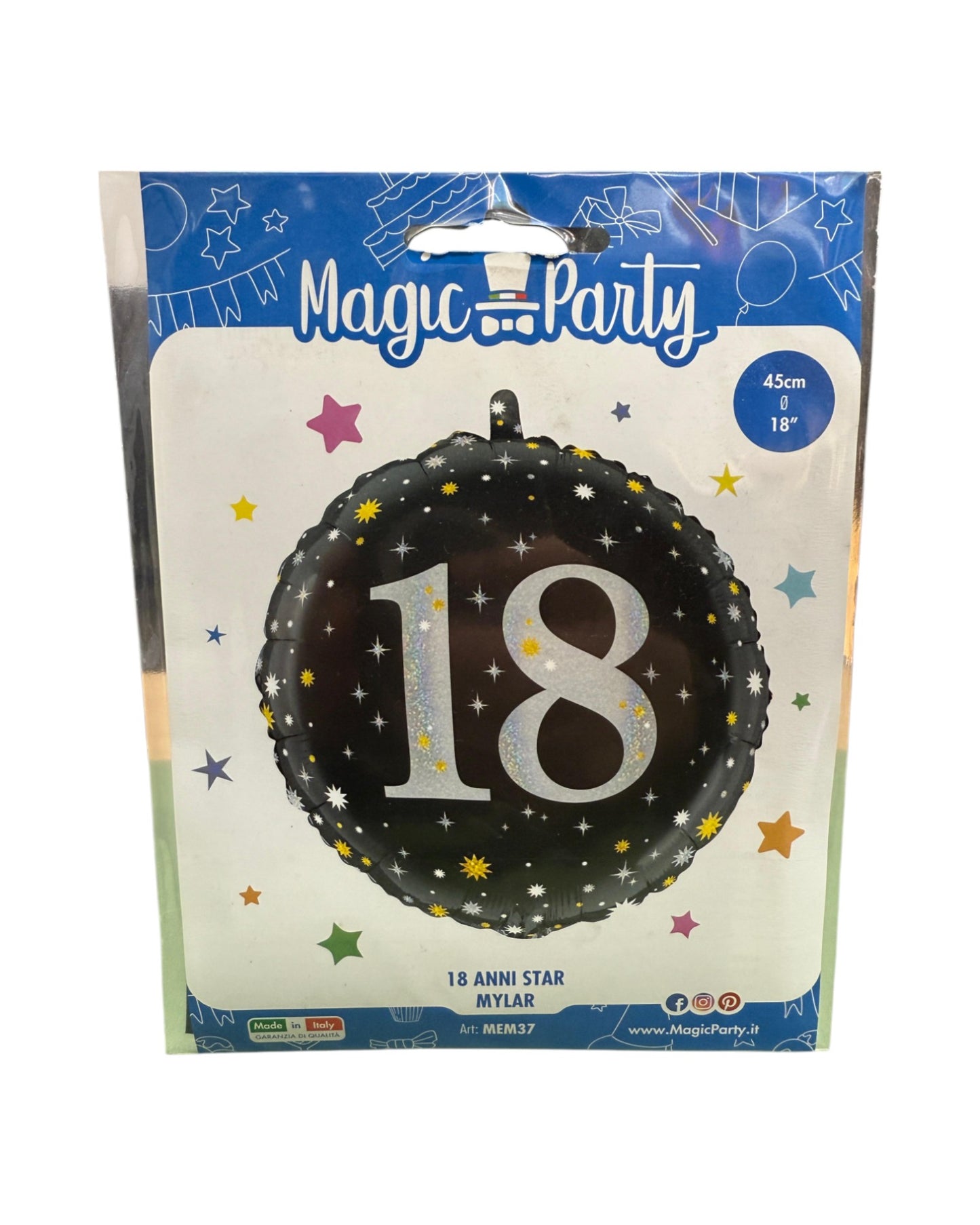Palloncini Foil | Compleanno 18 Anni | Vari Modelli | 18 Pollici | 1 Pz