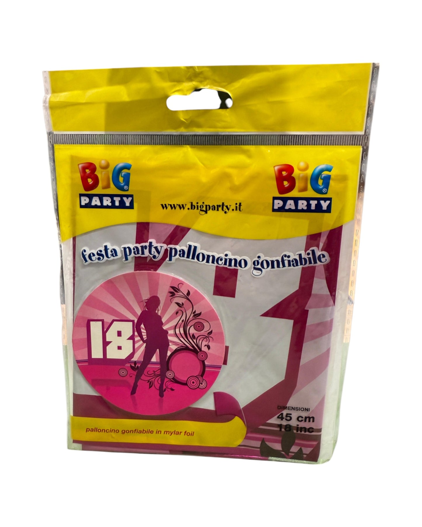 Palloncini Foil | Compleanno 18 Anni | Vari Modelli | 18 Pollici | 1 Pz