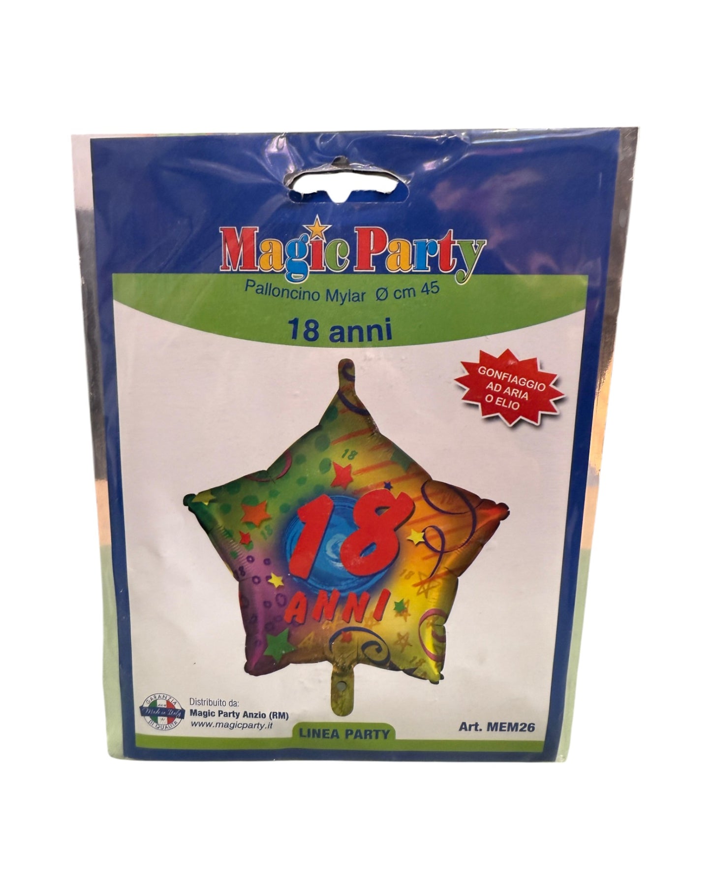 Palloncini Foil | Compleanno 18 Anni | Vari Modelli | 18 Pollici | 1 Pz