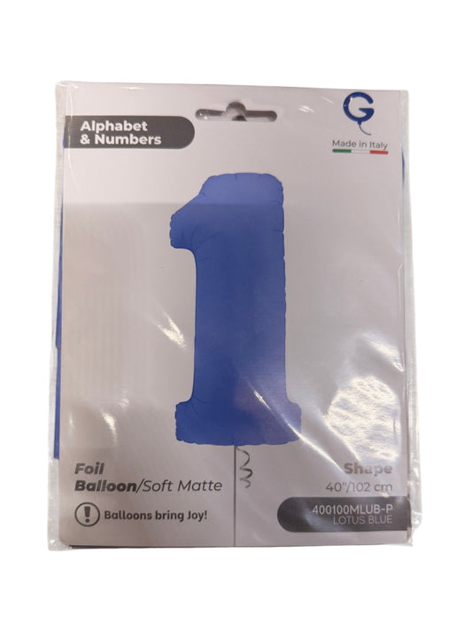 Palloncini Foil | Numeri 0-9 | Grabo | 102 Cm | Lotus Blue
